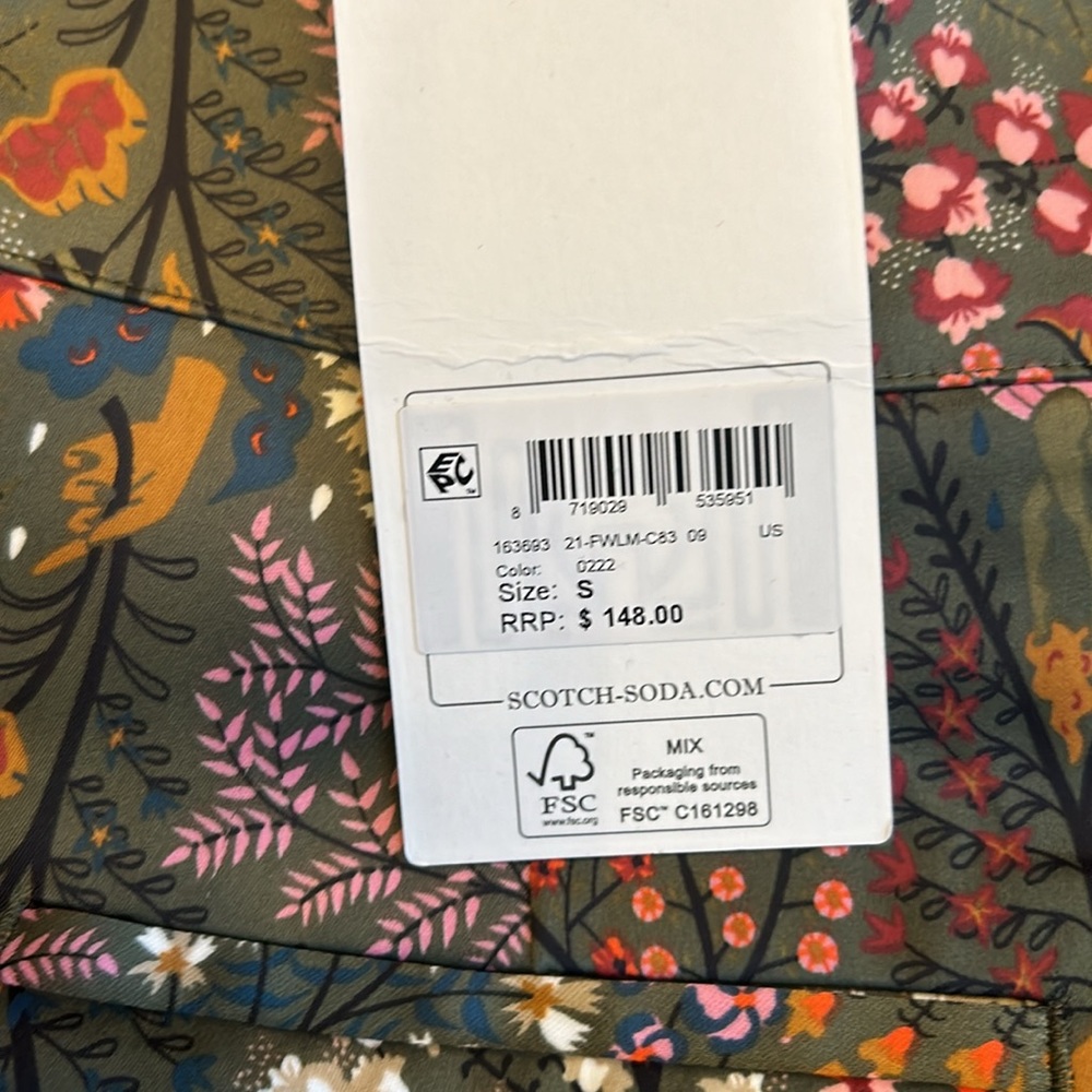 NWT Scotch & Soda botanical inspired print pants - size Small - Picture 9 of 9